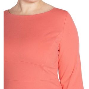 Bateau Neck Italian Ponte Sheath Dress